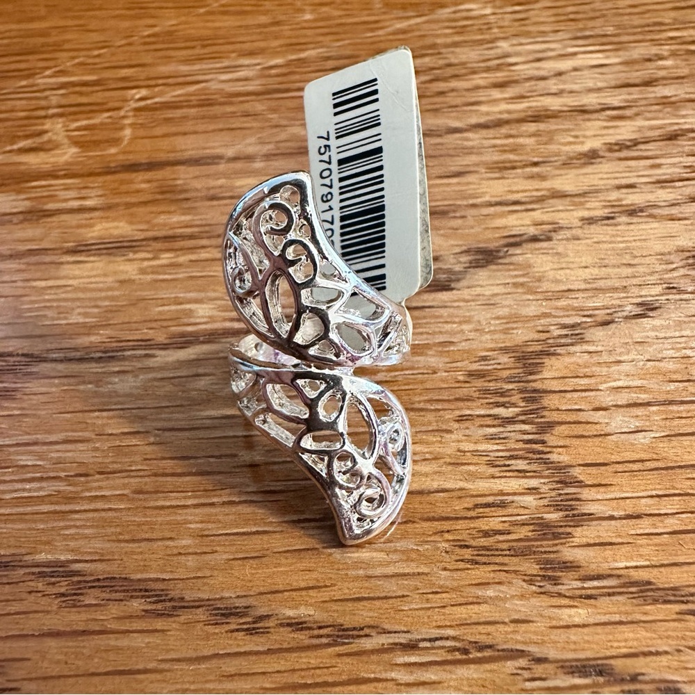 Forever 21 Filigree Silver Knuckle Ring Size 7